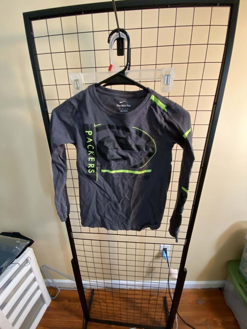 Nike Green Bay Packers The Nike Tee Long Sleeve T-Shirt Grey Size S